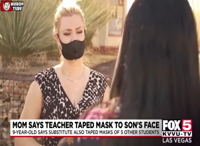 Video :A 9-year-old child's mask is taped by a teacher because he wears it improperly!